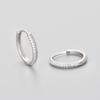 Elegant Micro-Pave Circle Earrings 2024: Trendy Niche Design, Simple Ear Cuff, Light Luxury High-End Style.