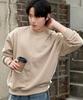 LXT Solid Cotton Heavyweight Oversized Sweatshirt [Beige]