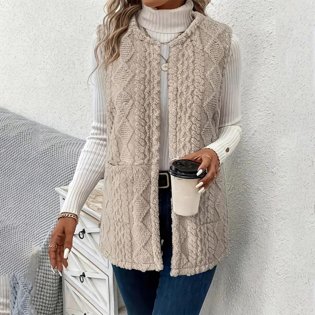 Fashionable Women's Casual Vest Elegant Cardigan Jacket