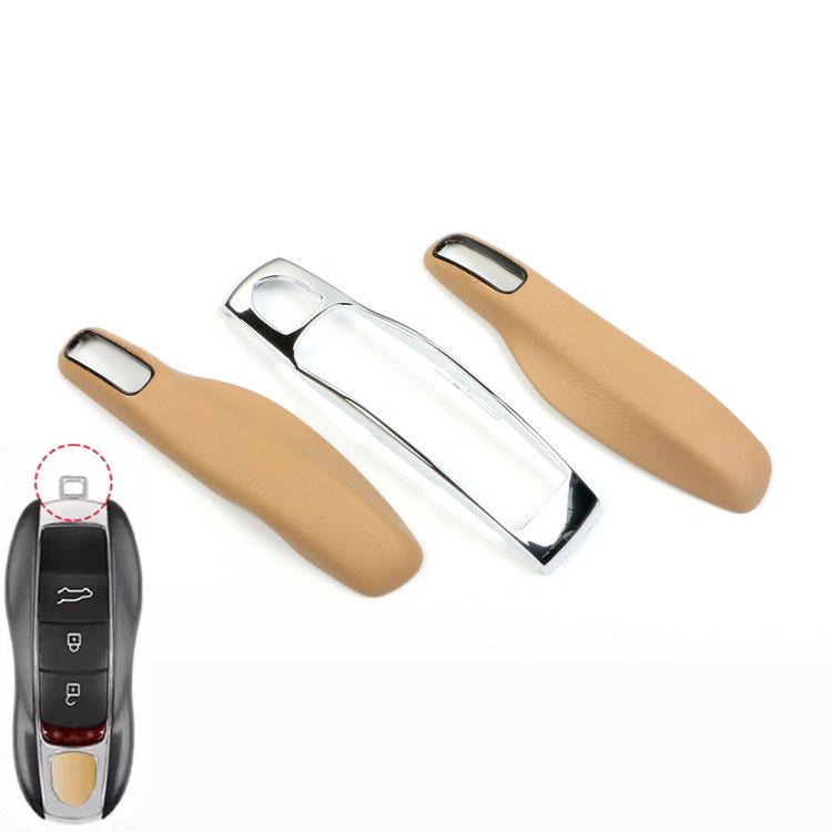 Leather Fob Remote Keys Case Key Cover Replace For Porsche 911 Macan Boxster Cayenne Panamera Taycan Cayman 971 9Ya Key Shell