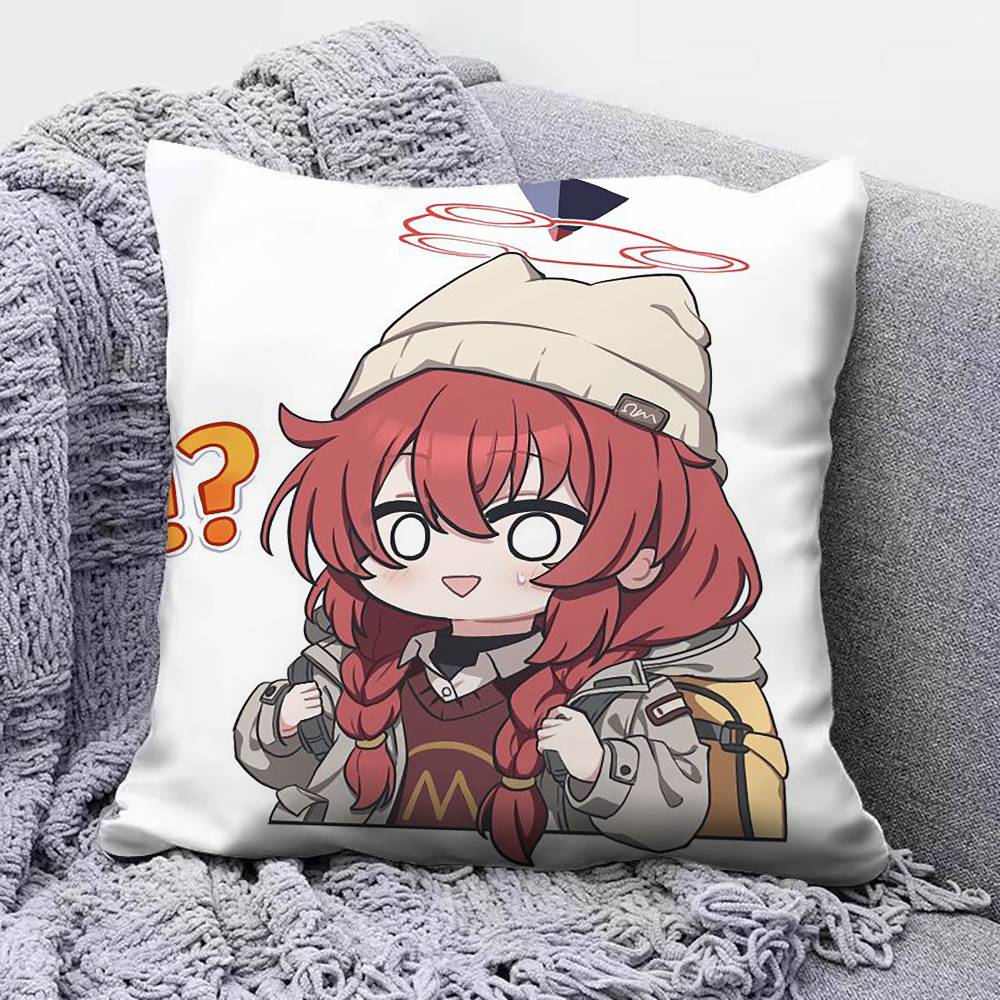 Anime Chibi Blue Archive Cute Home Sofa Cushion Covers and Aecorative Custom Pillow Covers