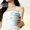 Leak-proof Silicone Ice Ball Cup Built-in Straw 2-in-1 Travel Mug  Summer Outdoor