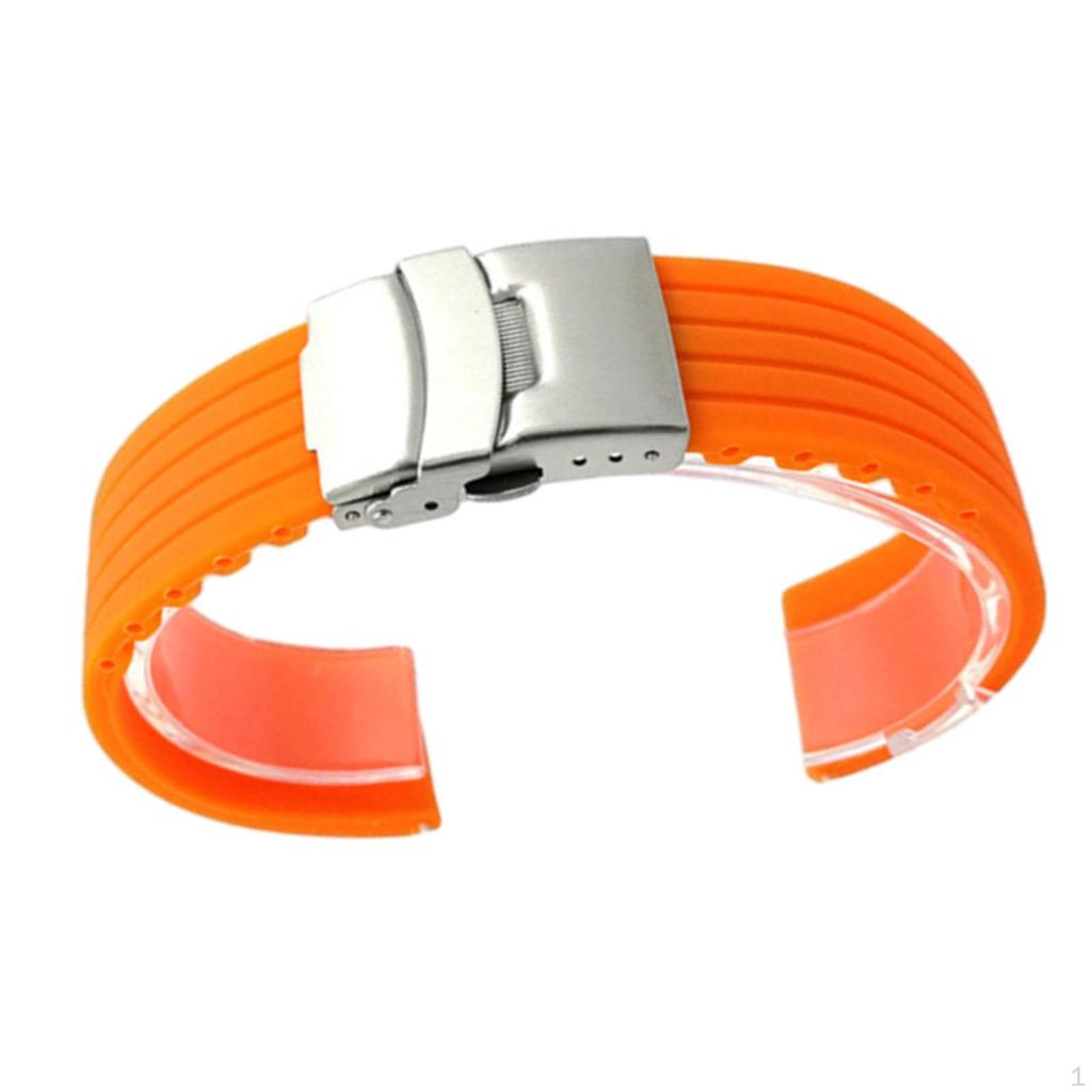 Silicone Watch Band Fitness Durable Quick Release Replacement Sport Men