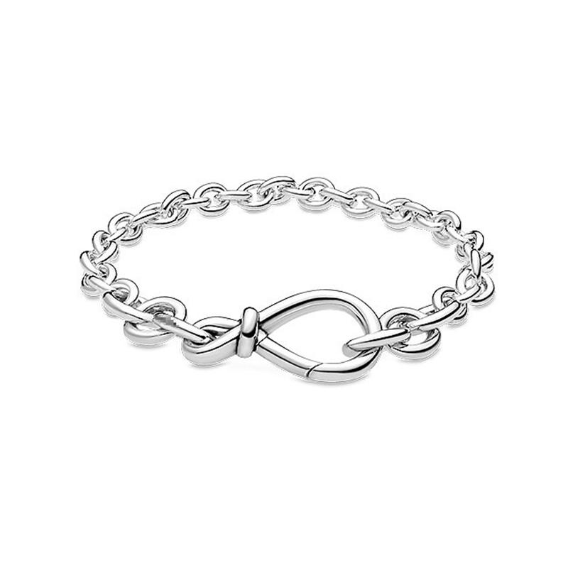 925 Silver Women's Bracelet with Heart T-shaped Buckle and Adjustable Bracelet, Fashionable DIY Jewelry Gift