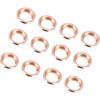 Motoforti M12 Oil Drain Plug Gaskets, Flat Washer Gaskets, for Nissan 350Z 2003-2009, Aluminum Alloy, 11026-01M02, Rose Gold, Pack of 50