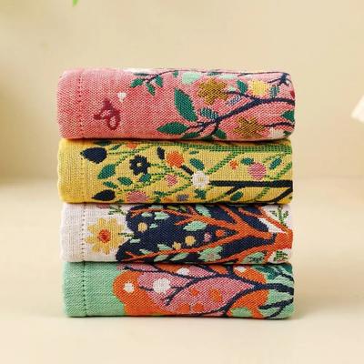 4pcs 4 Layer Cotton Gauze Pastoral Style Hand Towel Quick Dry Soft Tea Towel Skin-friendly Absorbent Dish Cloth Restaurant