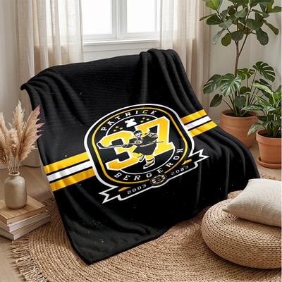 Boston Bruins Flanelinis Fleece Antklodė Jauki Šilta Mėtoma Antklodė Sofai Lovai Kelionėms Visų Sezonų Naudojimui