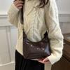 Solid Color PU Leather Shoulder Bag Zipper Women's Handbag Casual Boston Crossbody Bag  Girls