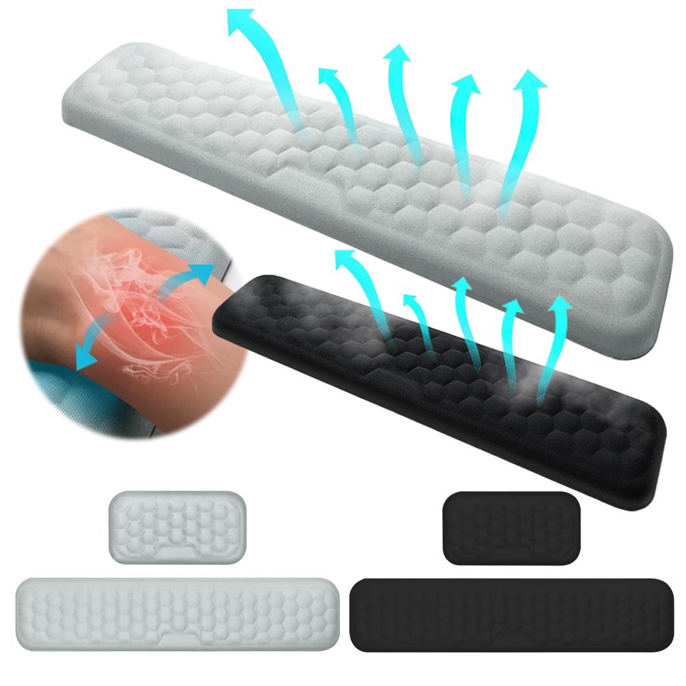 2 Stück L-förmiges Tastatur-Mauspad Memory-Schaum Ellenbogenkissen Ergonomisches Schreibtischkantenkissen Tastatur-Handgelenkauflage für Gaming Büro