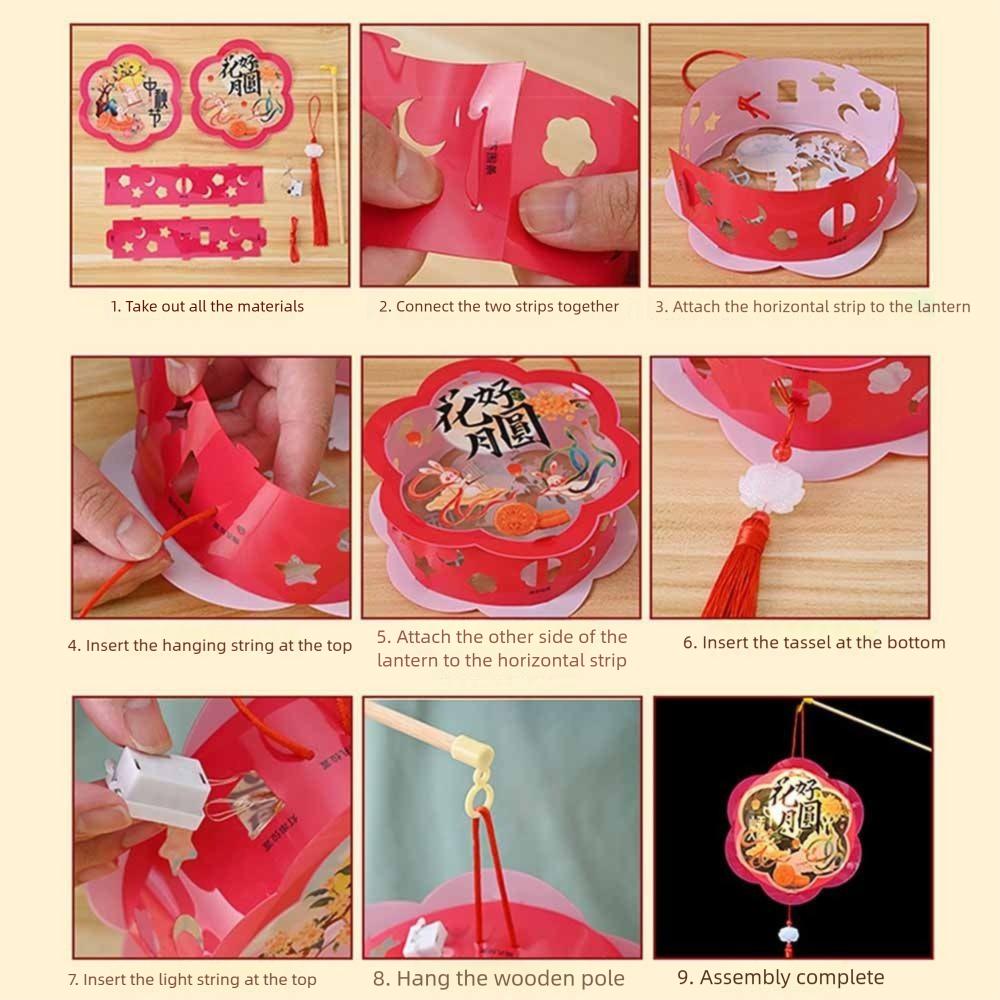 3D Middle Autumn Festival Lantern PVC Ancient Style Handheld Lantern  Gift