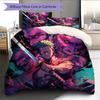 Roronoa Zoro Pattern Bedding Quilt Set  Home Decoration  Gift (1 * Duvet Cover + 2 * Pillowcase  Without Core)