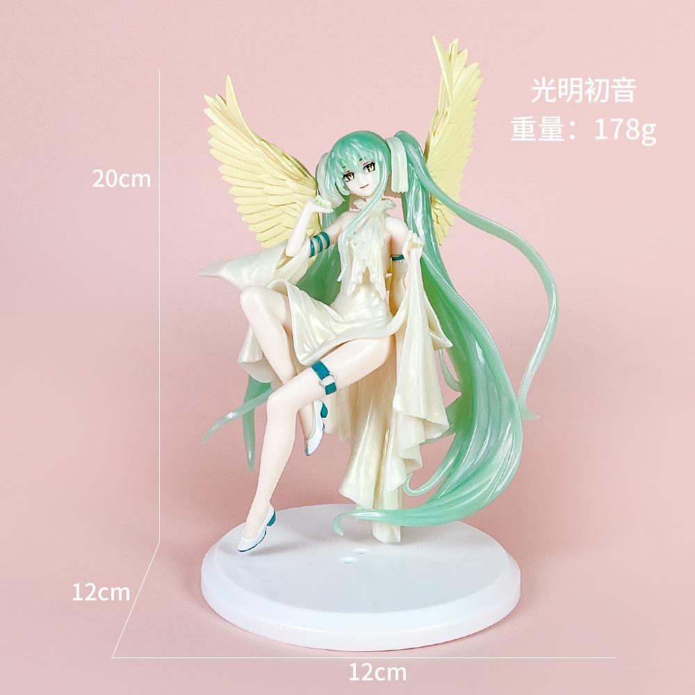 

TENTOL Hatsune Miku figurine - A second-dimensional beautiful female angel with dark-haired model as a decorative item. белый