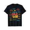 Ich bin ein Kind Gottes Christliches Retro Jesus Glaube Design Geschenke T-Shirt Lustige Grafik T-Shirts Für Männer Frauen Rundhals Locker Cas...