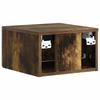 Wall Mounted Nightstand Smoked Oak 33 x 34.5 x 20 cm
