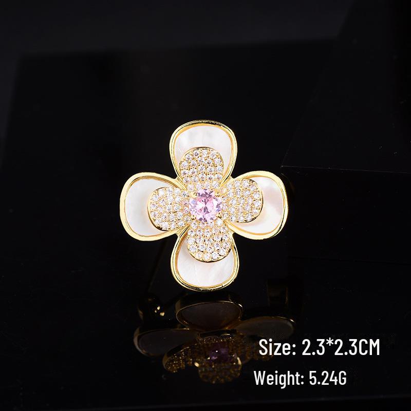 Broșă Elegantă cu Zircon Micro-Incrustat: Accesoriu de bijuterie la modă, potrivit pentru orice ținută, pentru vară