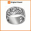 Xiaomi Huitan Versatile Women Ring Silver Color Accessories for Party Daily Hollow Engraved Design Vintage Metal Fashion Lady Jewelry