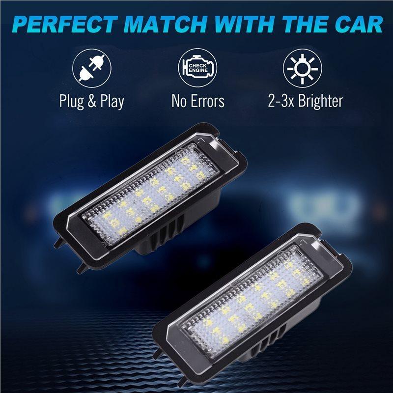 A82M-LED License Plate Light For For VW Golf MK4 MK5 MK6 Passat CC EOS Polo Scirocco Number Plate Illumination