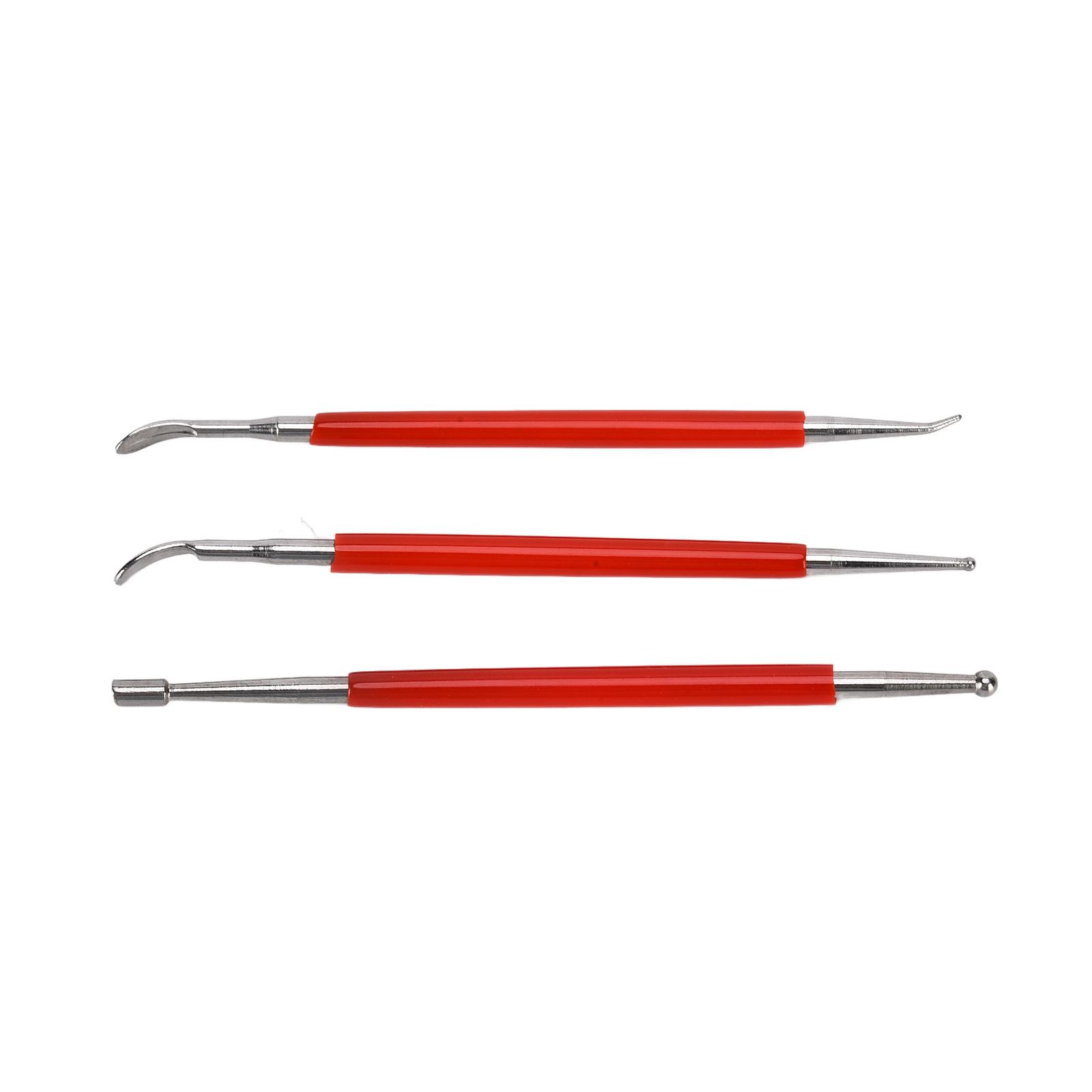 

3 шт., ручка для нанесения точек, двойной передний широкий диапазон применения, прочный формирователь скульптуры для моделирования резьбы