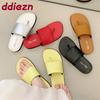 Fashion Fashion Thick Soled Ladies Flats Slippers Slides Sandals Summer Beach Female Flip flops Round Toe Women Flats Slippers Shoes