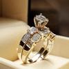 Luxury Gold Zirconia Stackable Ring for Women - Fashionable Ladies Best Seller