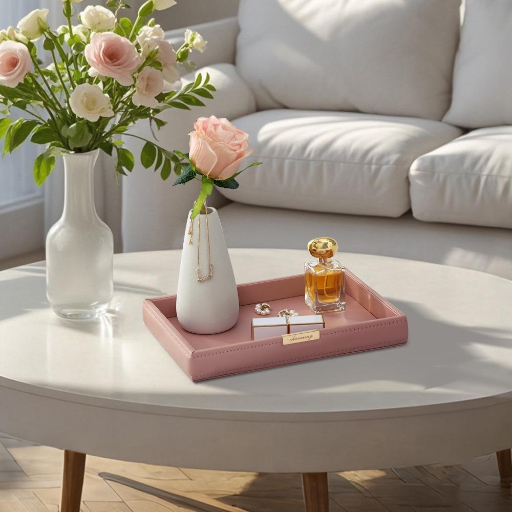 Nordic Desktop Storage Tray Square Cosmetic Storage Basket Durable Decorative Vanity Tray  Home