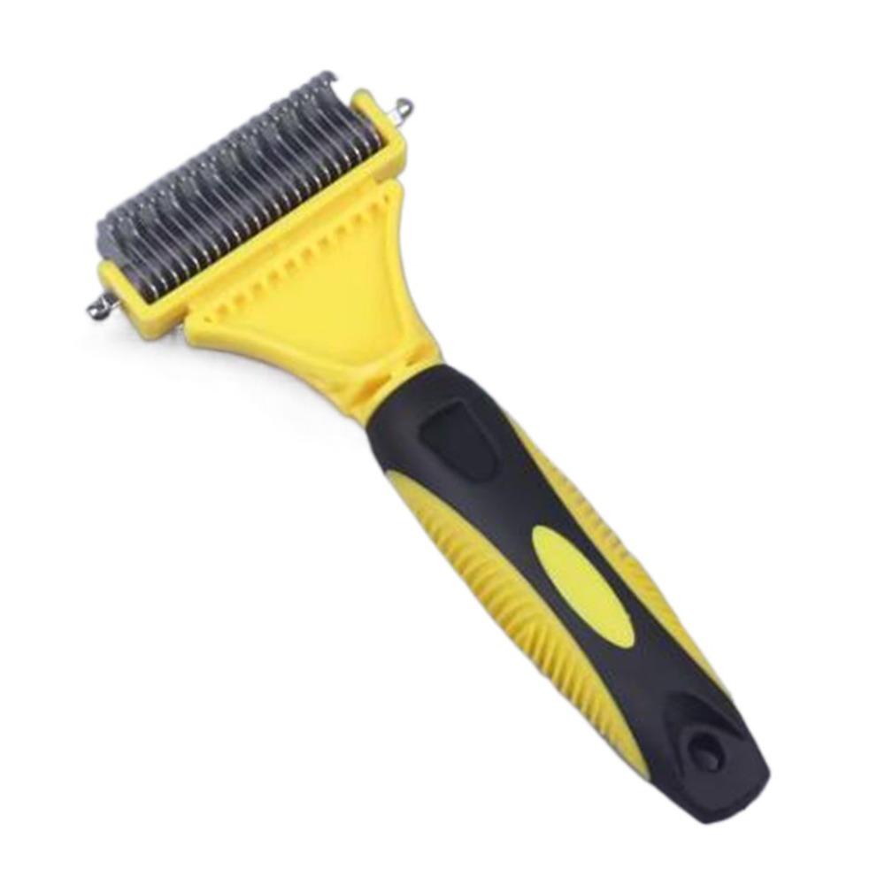 Stainless Steel Two-Sided Shedding Comb Two-Sided Shedding Hair Remover Comb  For Dog Cat