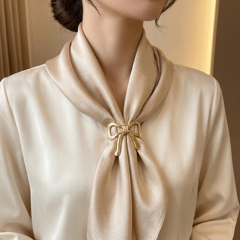 Smooth Irregular Bow Scarf Buckle Multifunctional Shawl Clasp Clothes Corner Clip  Knotted Button