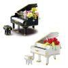 Idea Musical Instruments Small Block Music Rose Piano Flower Pianoforte Construction Blocks Educational Toys Collection For Present