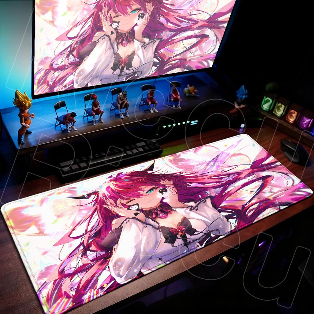 E-sports Gamer Keyboard Desk Rug Large Laptop Keyboard Mat Hololive Kawaii Girl Irys Anime Mousepad Non-slip Rubber Base Mauspad