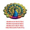 Soft Peacock Carpet Non-slip Bathroom Floor Mat Portable Blanket  for Living Room Tea Table Bedside