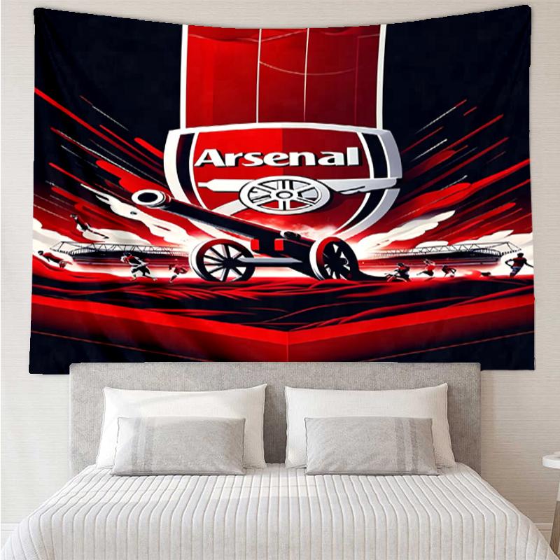 Arsenal-F.C Print Tapestry, Backdrop, Easy Setup, Ideal for Bedroom, Office & Living Room, with Aesthetic Wall Hanging Decor.