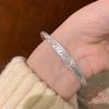 Elegant 925 Sterling Silver Double-bead Bracelet with Exquisite Floral Pattern, Adjustable Size, Made of 925 Sterling Silver
