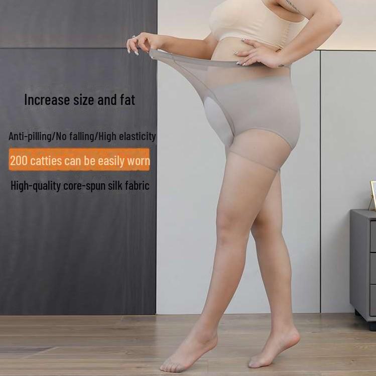 Velké dámské punčochy s otevřeným rozkrokem (Vejde se do 150 lb)