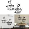 Kávové šálky Kavárna Čaj Samolepky na zeď Umění Vinylová nálepka Kuchyně Restaurace Hospoda Dekor