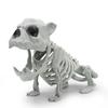 Halloween Skeleton Animal Decoration Creepy Cat/Dog/Bird/Rat/Goat Head Plastic Bones for Courtyard Graveyard Halloween Decor