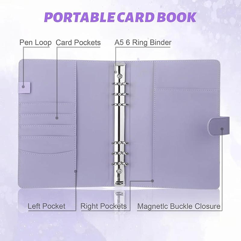 Reusable 25PCS A5 Kpop Photocard Album Binder | Loose-leaf Idol Card Storage Organizer | Collectible Photo Card Holder Book
