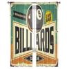 Retro Billiards Sign Design With Black Eight Ball Chiffon Sheer Curtains for Living Room Bedroom Window Voiles Tulle Curtain
