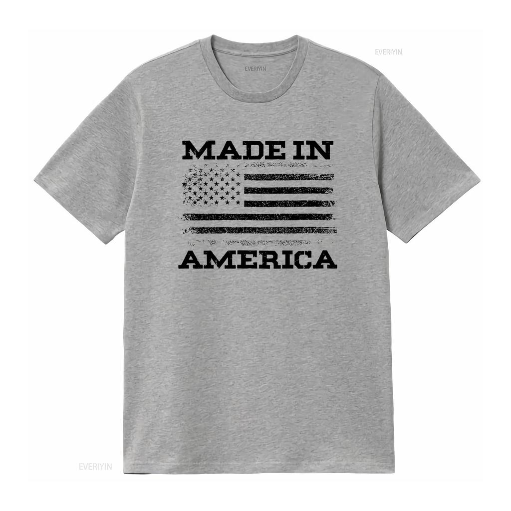 Patriotic T Shirt Made In America Vintage USA Flag US 4th Of July Independence Day American vintage Washed Stylish graphic Soft
