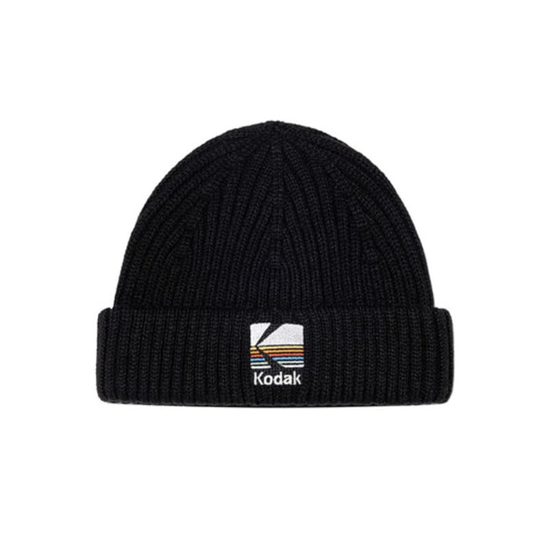 

KODAK Apparel Радужная короткая шапка-бини ЧЕРНАЯ FREE