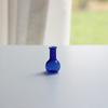 Miniature Vase, Tiny Blue Glass Vase, Small Flower Holder, Cute Mini Vase for Miniature Houses DIY Refrigerator Magnets (Magnets Not Included)