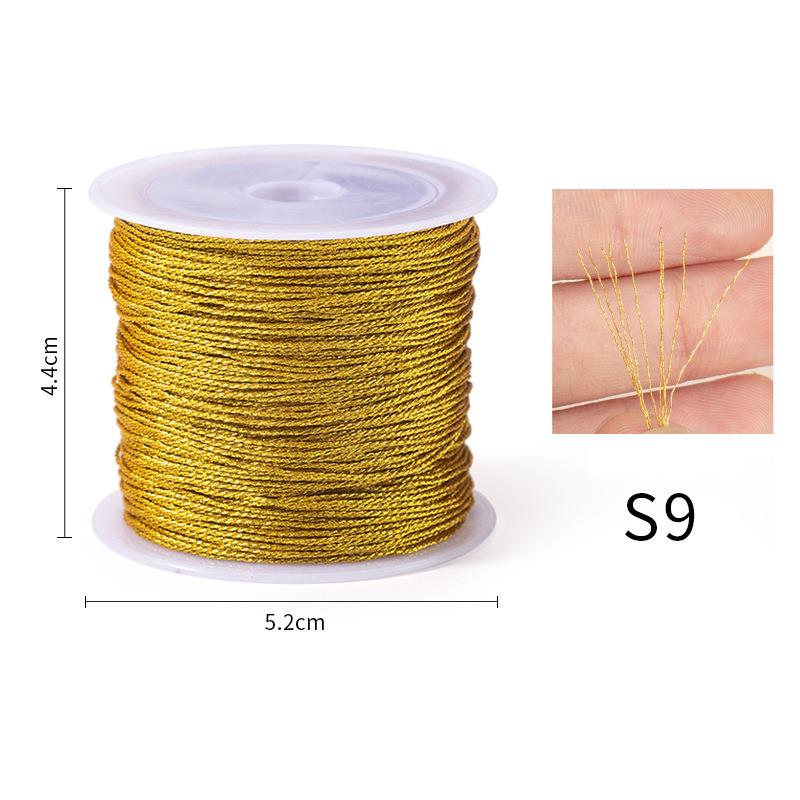 3/6/9/12/15 Strands Gold Silver Macrame Cord Rope String For Sewing DIY Macrame Rope String For Sewing And Crafts Thread Twine