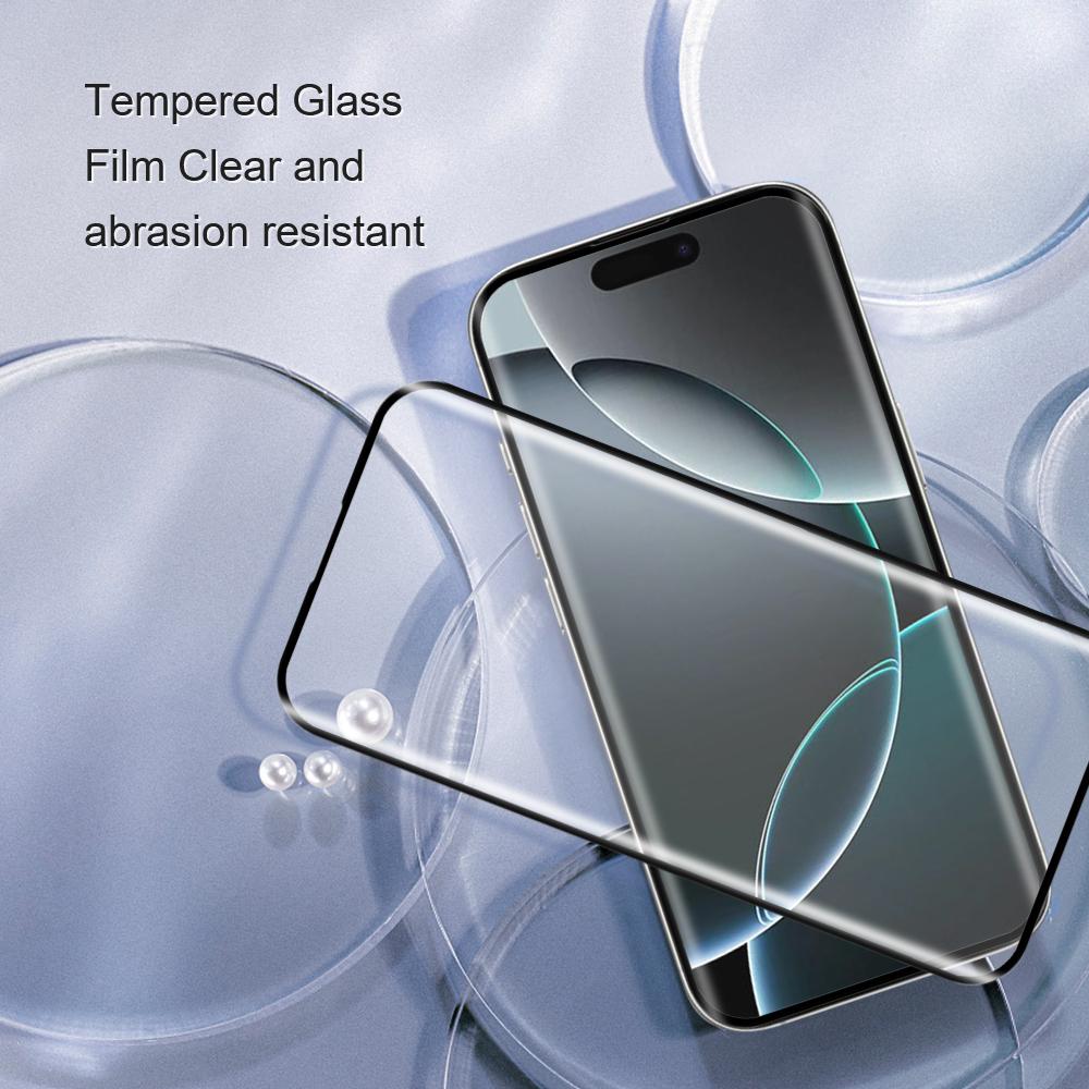 AMORUS 2 Stück für iPhone 17 Pro Max Displayschutzfolie Bruchsicher Siebdruck Gehärtetes Glas Folie