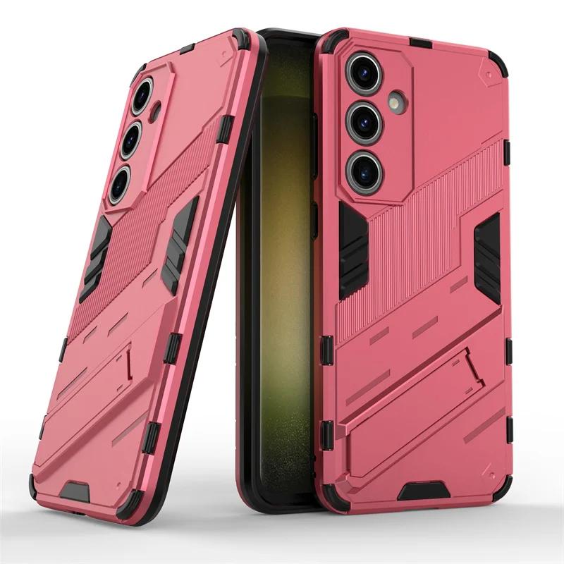 For Samsung Galaxy S24 FE 5G Case Car Magnetic Holder Armor Phone Cover For Sumsung S24FE S 24 FE 24FE 5G Soft Frame Coques