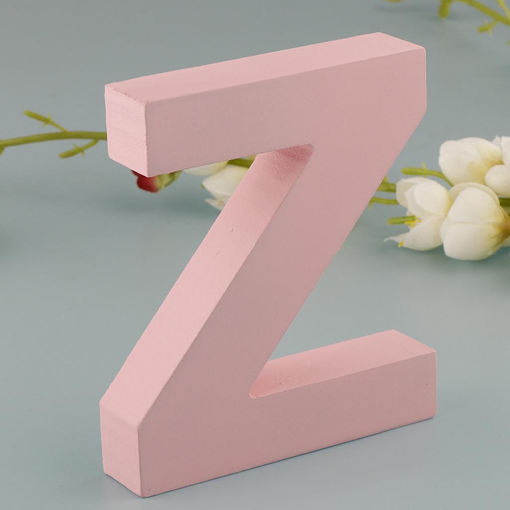 Dřevěné Růžové 26 Písmen Abecedy Svítící Písmena Nástěnná Dveřní Závěsná Cedule A-Z pro Dětský Pokoj Pokojíček Dekorace