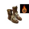 Cowhide version~ Flat bottom inner height increase leather Martin boots women's new boxing boots frosted leather lace-up short boots German training