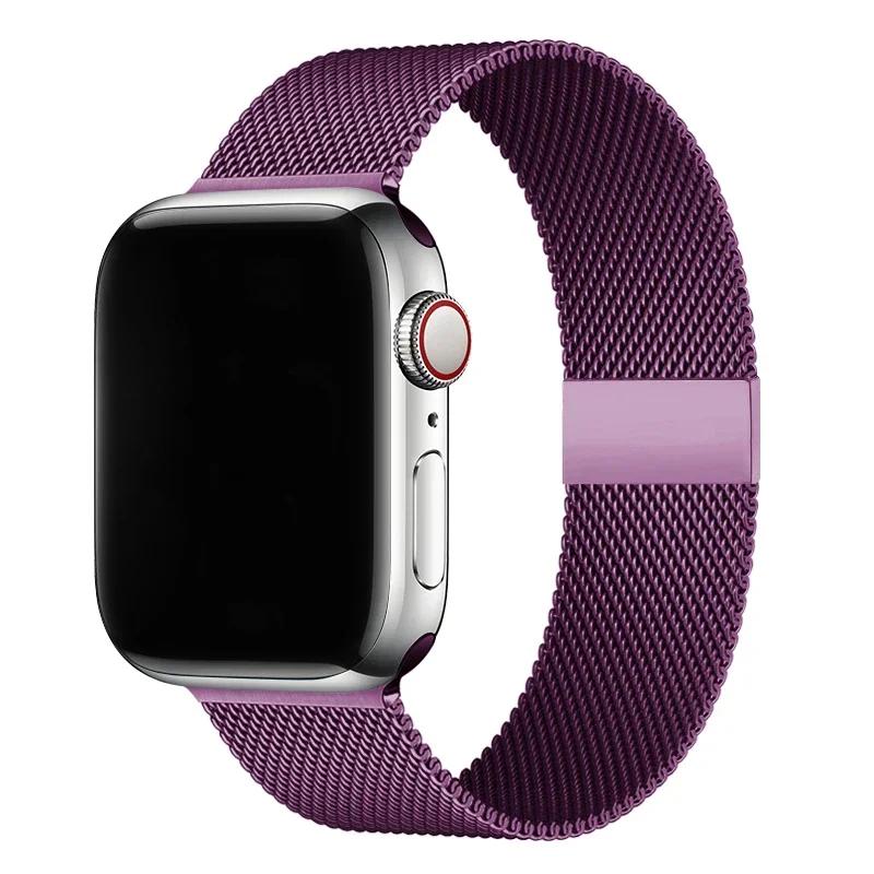 Milanese Loop Band for Apple Watch Strap Ultra 49mm 46mm 45mm 44mm 41mm 40mm Metal Wristband Bracelet Iwatch Series 9 8 7 6 5 4 3 SE