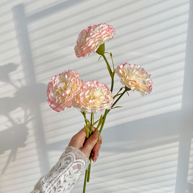 Carnation Fake Flower Arrangement - Perfect for Mother's Day, Teacher's Day, Home Décor, and Photo Prop