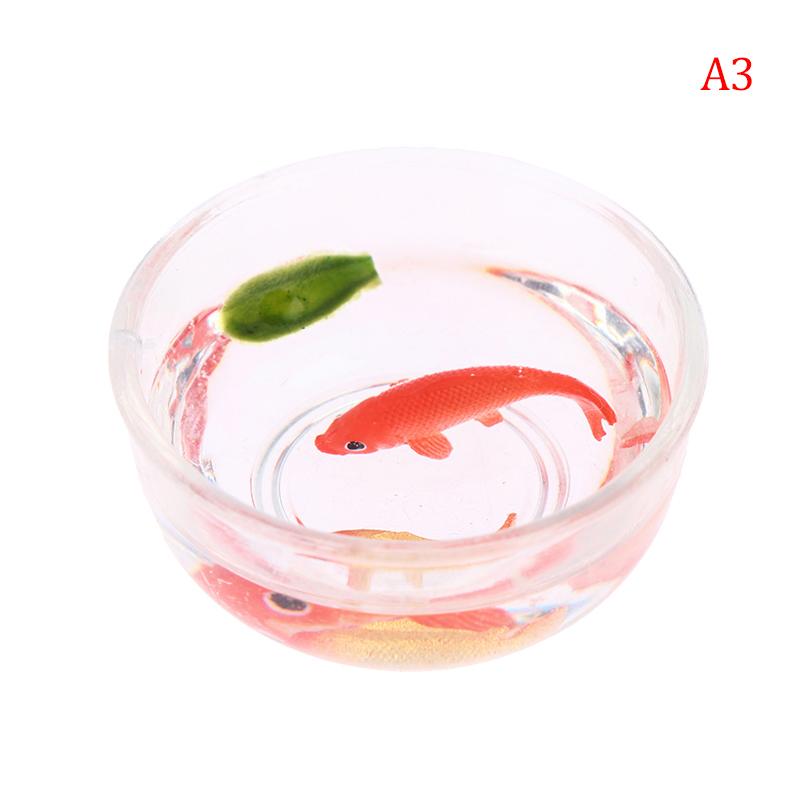 1/12 Lovely Dollhouse Miniature Glass Fish Tank Bowl Aquarium Doll House Home Ornaments Toys