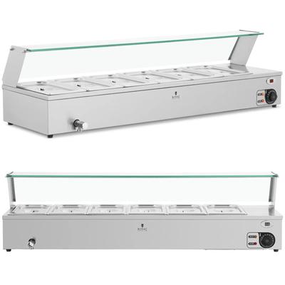 Bain-marie Food Warmer, Warming Buffet with Cover 6 X GN 13 2100 W