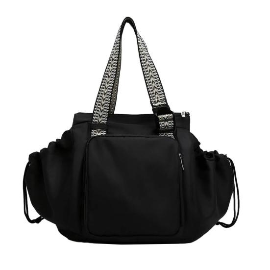 

Багатофункціональна дорожня сумка-органайзер для жінок 4-в-1 Велика сумка-тоут Рюкзак з 15 кишенями Портативна сумка через плече для подорожей Пляжу чорний